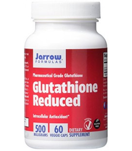 Jarrow Formulas glutathion réduit, soutient la santé du foie, 500 mg, 60 Veggie Caps