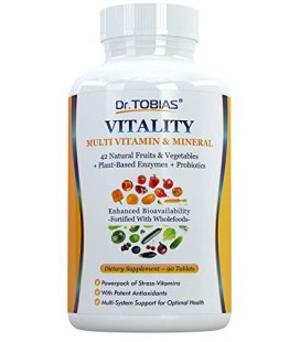 Dr. Tobias multivitamines &amp; Mineral Plus Enzymes - Biodisponibilité accrue - Avec Wholefoods &amp; Herbal Ingrédients - Rich