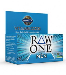 Supplément Garden of Life végétarien multivitamines pour les hommes - Vitamin Code Raw One Whole Food Vitamine avec Probiotiques