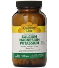 Country Life Mins Target Calcium Magnésium Potassium 500mg / 500mg / 99mg 180 Tablet