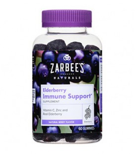 Naturals sureau Soutien immunitaire Supplément de Zarbee avec de la vitamine C, zinc - Berry, Gummies, 60 Count