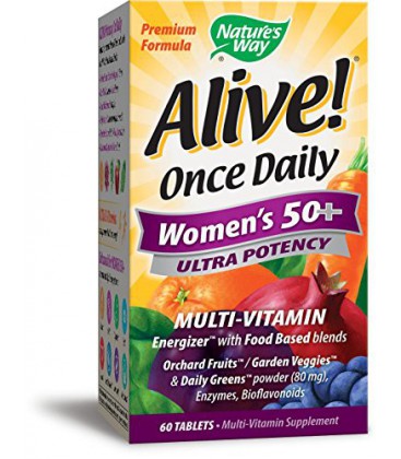 Way Alive Nature! Une fois 50+ Ultra Potency Multi-Vitamin quotidienne des femmes, 60 comprimés