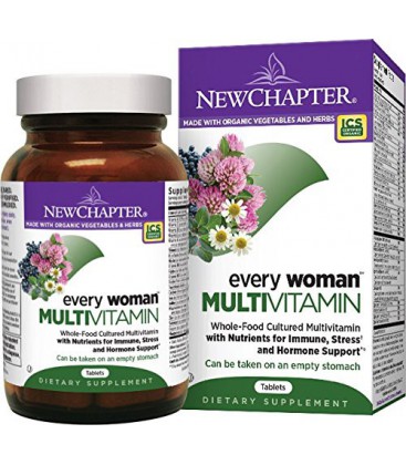 New Chapter Every Woman, multivitamines fermentés femme avec Probiotiques + fer + vitamine D3 + Vitamines B + organique non-OGM