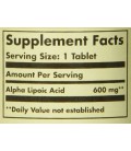 composition Acide Alpha Lipoique 600 mg (50 tablettes) Solgar