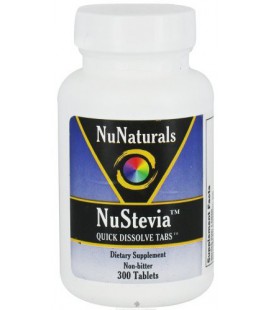 NuNaturals Nustevia White Stevia Quick Dissolve Tablets, 300-Count