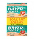 Bayer Aspirine à croquer 81mg, parfum orange, 108 Tablettes