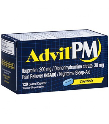 Advil anti douleur / aide pour dormir, Ibuprofene et Diphenhydramine (120 comprimés)