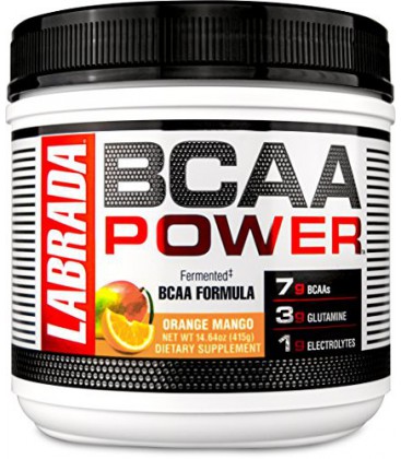 LABRADA NUTRITION BCAA en poudre avec Glutamine parfum orange-mangue (30 doses)