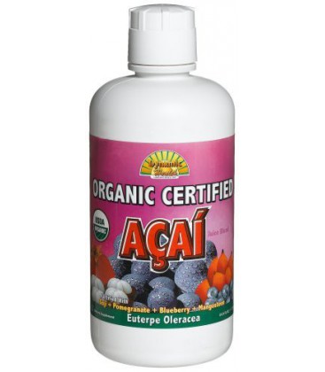 Dynamic Health Organic Certified Acai Juice Blend, 33.8-Ounce Bottle