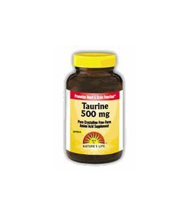 Nature's Life Taurine Capsules, 500 Mg, 100 Count