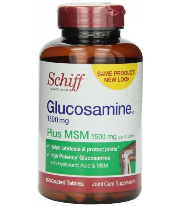 Schiff Glucosamine HCl 1500 mg Plus MSM (150 tablettes)