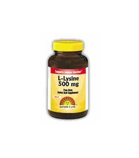 Nature's Life L-Lysine, Free-Form, 500 Mg, 250  Tablets