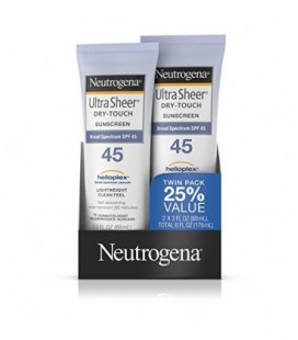 Neutrogena Ultra Sheer Dry-Touch Sunscreen, Broad Spectrum Spf 45, 3 Fl. Oz., Pack Of 2