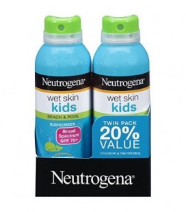 Neutrogena Wet Skin Kids Sunscreen Spray, Twin Pack