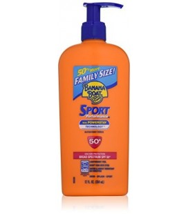 Banana Boat Sunscreen Sport Family Size Broad Spectrum Sun Care Sunscreen Lotion - SPF 50, 12 ounce