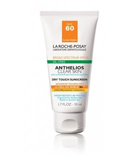 La Roche-Posay Anthelios Clear Skin, Dry Touch Face Sunscreen, Oil Free with SPF 60, 1.7 Fl. Oz.