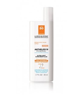 La Roche-Posay Anthelios 50 Mineral Sunscreen Tinted for Face, Ultra-Light Fluid SPF 50 with Antioxidants, 1.7 Fl. Oz.