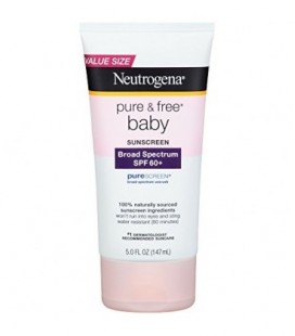 Neutrogena Pure & Free Baby Sunscreen Lotion Broad Spectrum SPF 60+, 5 Fl. Oz