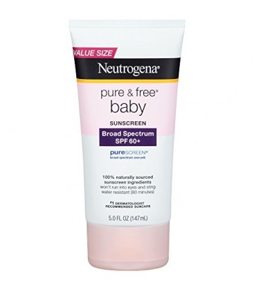 Neutrogena Pure & Free Baby Sunscreen Lotion Broad Spectrum SPF 60+, 5 Fl. Oz