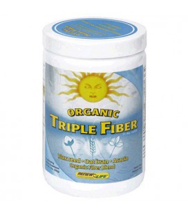 Renew Life Organic Triple Fiber dietary Supplement, 12-Ounce Containers (Pack of 2)