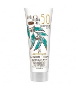 Australian Gold Botanical Sunscreen SPF 50 Tinted Face Mineral Lotion, 3 Fl Oz