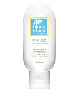 Block Island Organics - Natural Mineral Sunscreen SPF 30 - Broad Spectrum UVA UVB Protection - Non-Nano Zinc - Lightweight