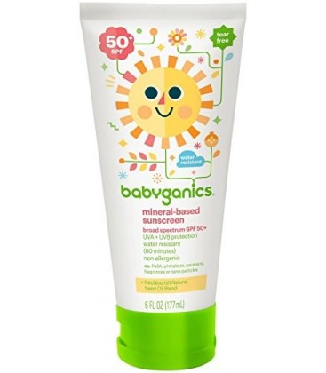 Babyganics Mineral Based Sunscreen - SPF 50+ - Fragrance Free - 6 oz