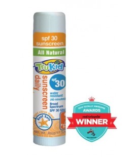 TruKid Sunny Days Daily, Mineral Sunscreen SPF 30, Broad Spectrum, Sweat Resistant, Light Citrus Scent, .62 Oz