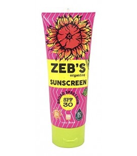 Zebs Organics Sunscreen, Natural & Organic, SPF 30, 3.4oz