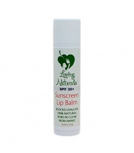 Loving Naturals Clear Lips All Natural Sunscreen Lip Balm SPF 30+ Non-Nano Zinc Oxide UVA/UVB