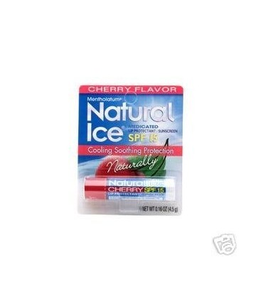 Natural Ice Medicated Lip Protect SPF 15 Cherry 12 Pkgs