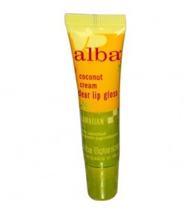 Alba Botanica, Clear Lip Gloss, Coconut Cream, 0.42 oz (12 g) - 2pc