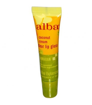 Alba Botanica, Clear Lip Gloss, Coconut Cream, 0.42 oz (12 g) - 2pc