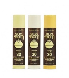 Sun Bum SPF30 Lip Balm Banana, Coconut, Mango 3 Pack by Sun Bum