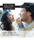 L'AUTRE PEAU SPF 15 Moisturizer Lip Balm, Coconut, Natural, Spearmint and Vanilla Flavors, (Pack of 4)