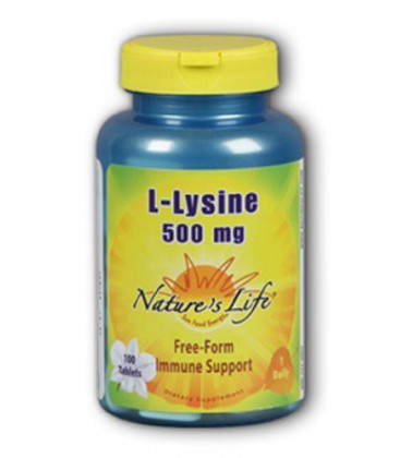Nature's Life L-Lysine Tablets, 500 Mg, 100 Count (Pack of 2)