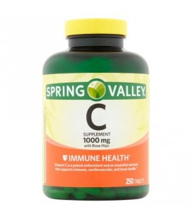 Spring Valley La vitamine C naturelle avec églantier supplément alimentaire 250 ct