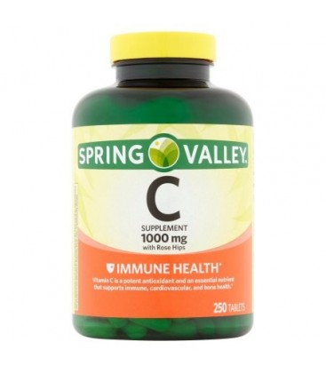 Spring Valley La vitamine C naturelle avec églantier supplément alimentaire 250 ct