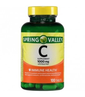 Spring Valley La vitamine C naturelle avec églantier Complément alimentaire 100 ct