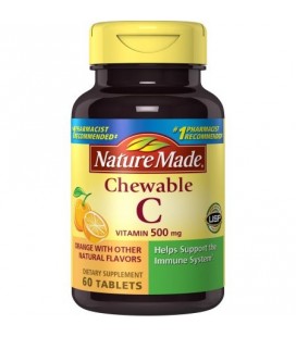 Nature Made Vitamine C à croquer orange comprimés de saveur 60 ct