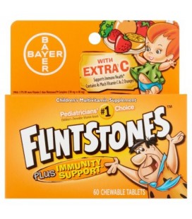 Flintstones Support Plus d'immunité avec 60 ct supplémentaire multivitamines de C Enfants