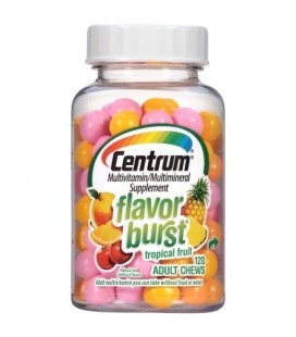 Centrum Saveur Burst Fruit Tropical multivitamines - Supplément adulte Mâche 120 count