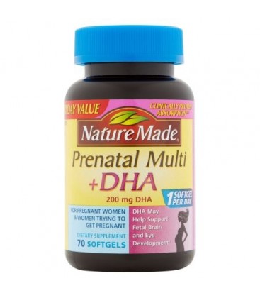 Nature Made prénatale Multi - DHA Compléments alimentaires Gélules 70 ct