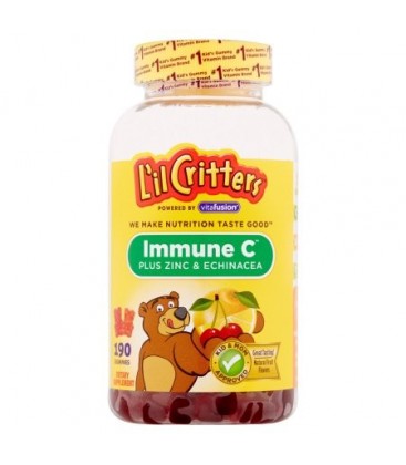 L'il Critters Complément alimentaire immunitaire C Plus Zinc -amp- Echinacea 190 Gummy bears ct