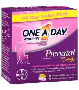 One A Day - prénatale multivitamines - DHA Femmes - 60 Gels liquides et tablettes