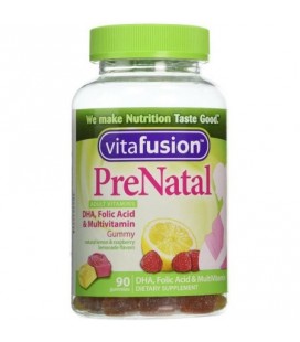 Vitafusion Pre Natal Gummy vitamines de suppléments alimentaires arômes de citron et framboise Limonade 90 Chaque (pack de 3)