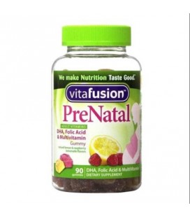 Vitafusion Pre Natal Gummy vitamines de suppléments alimentaires arômes de citron et framboise Limonade 90 Chaque (pack de 2)