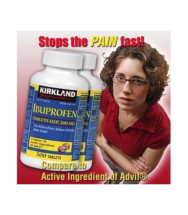 Kirkland Signature Ibuprofen 200mg,500-Count, (Pack of 2)