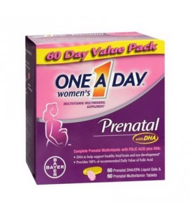 Une Une journée prénatale multivitamines avec Dha Comprimés Plus Liquid Gels - 120 Ea 3 Pack