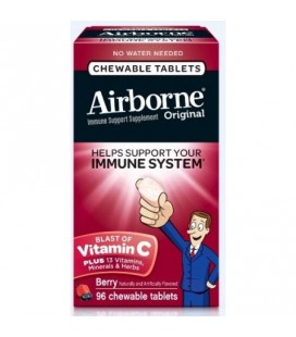 Airborne La vitamine C 1000mg Croquer Soutien immunitaire supplément Comprimés Berry 96 Ct